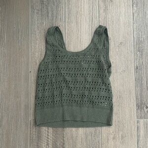 super cute size M sage/olive green crochet tank top from Old Navy